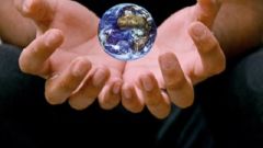 Earth in hands