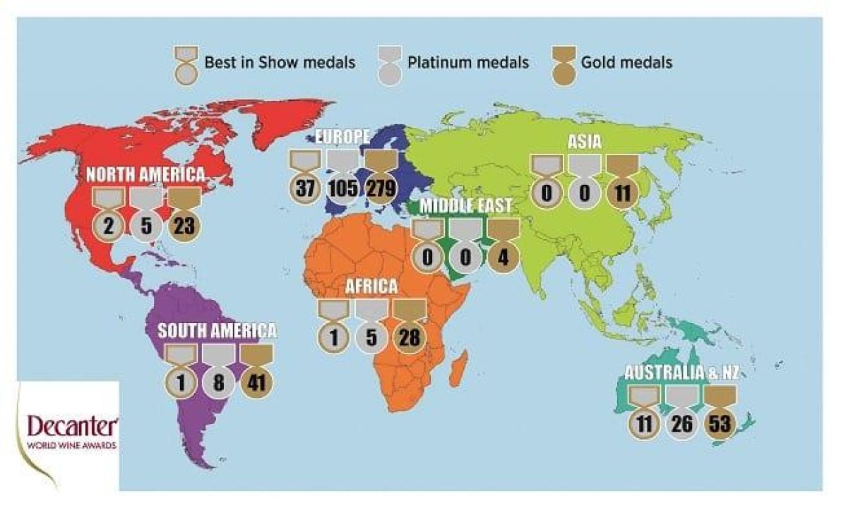 DWWA map World medals