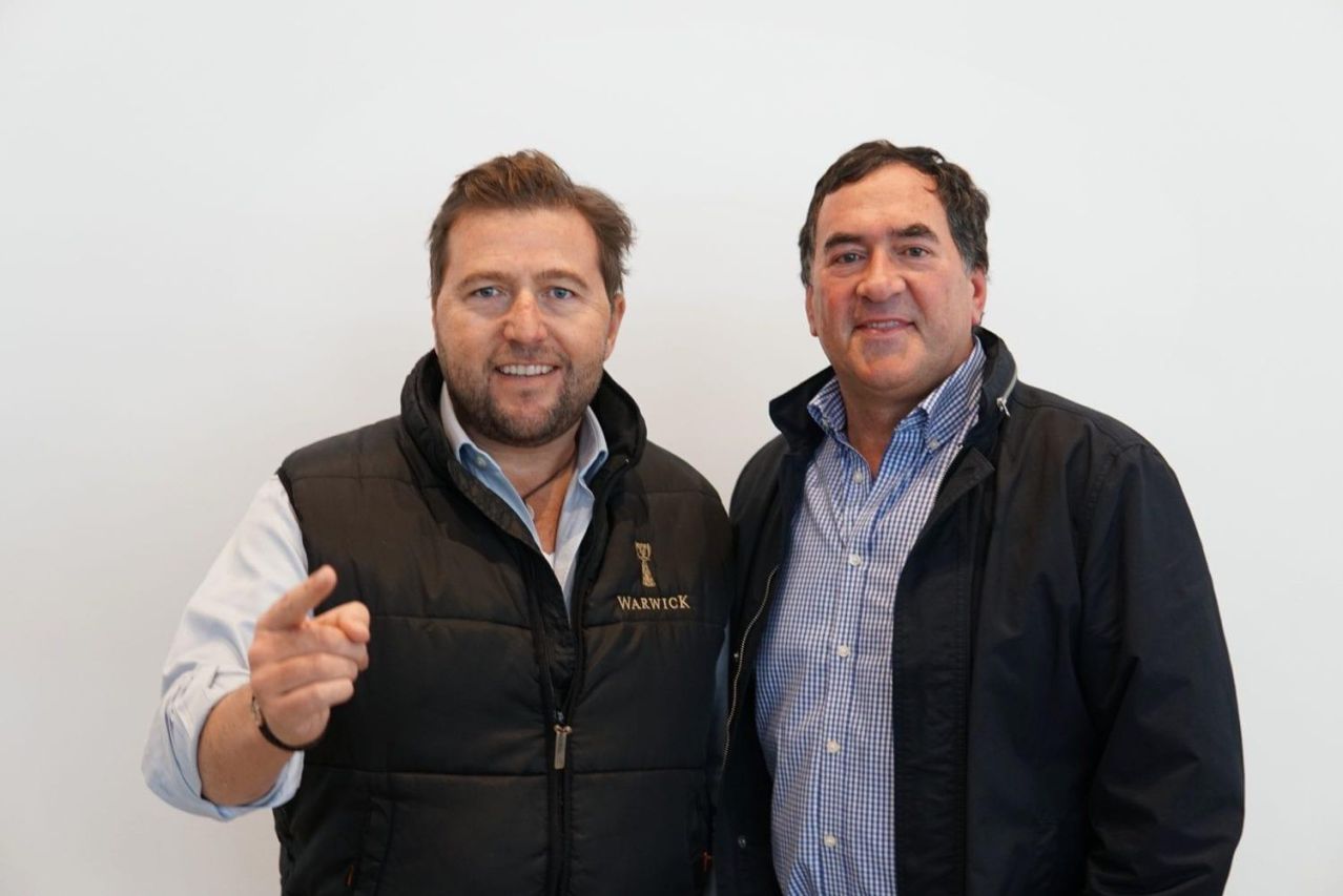 New SWR Chairman Mike Ratcliffe with former Chairman Kobus Basson LR
