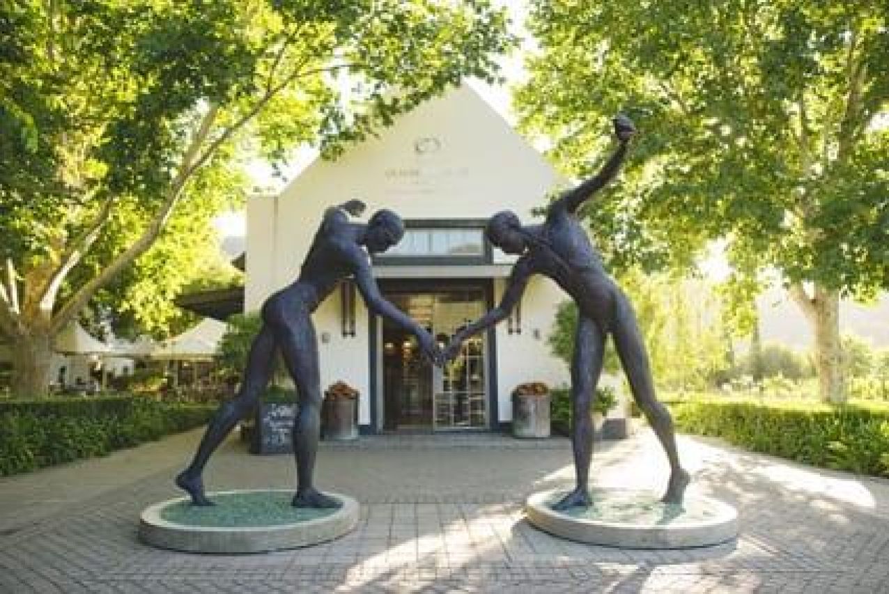 Anton Smit sculptures at Grande Provence tasting room LR