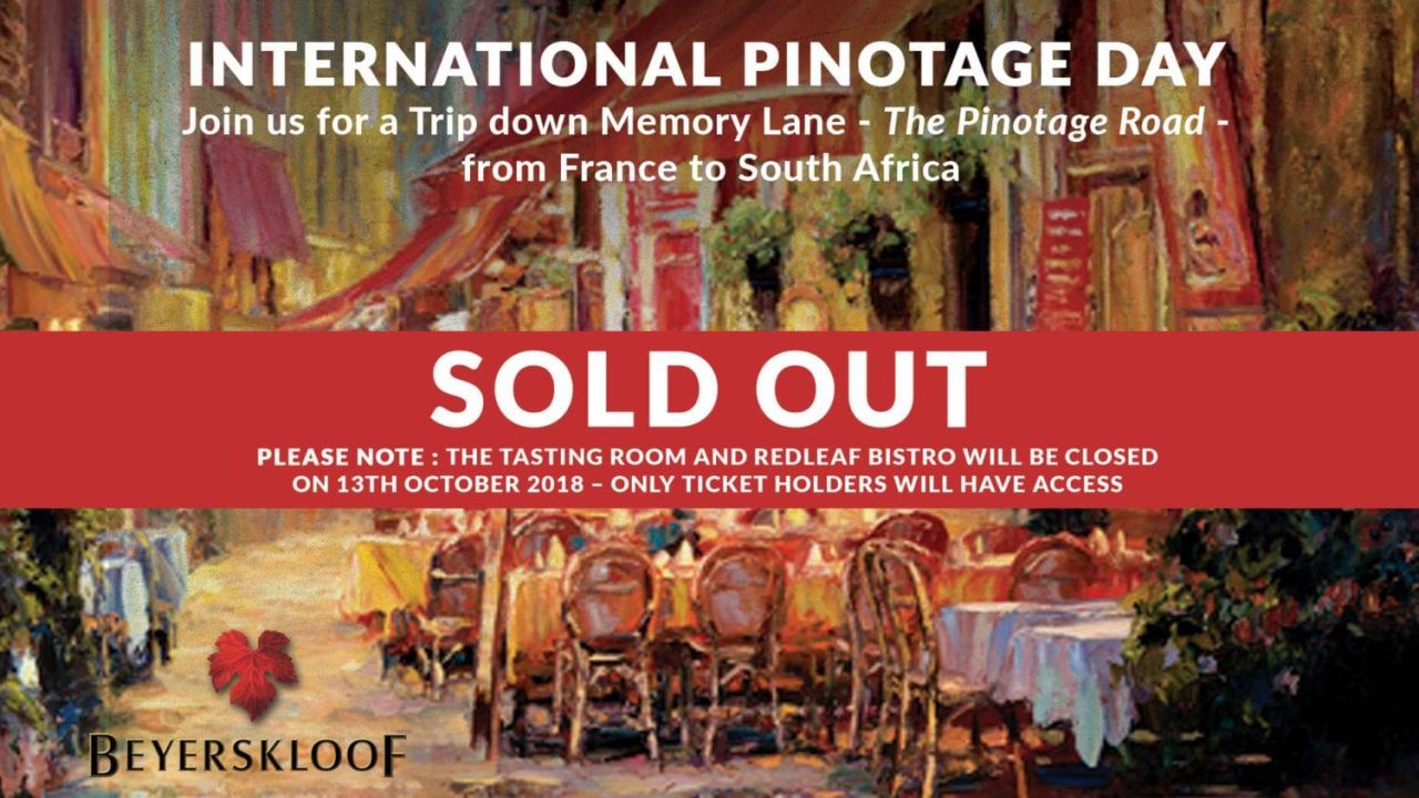 Beyerskloof IPD Event Header SOLD OUT