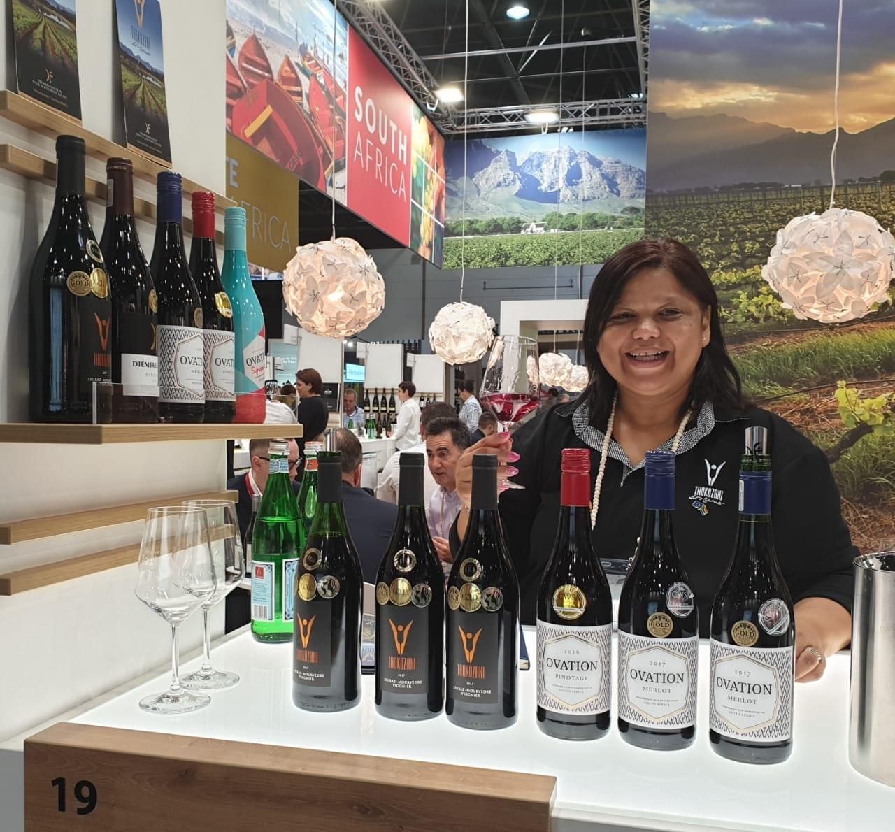 Prowein8 Denise Stubbs from Thokozani Wines