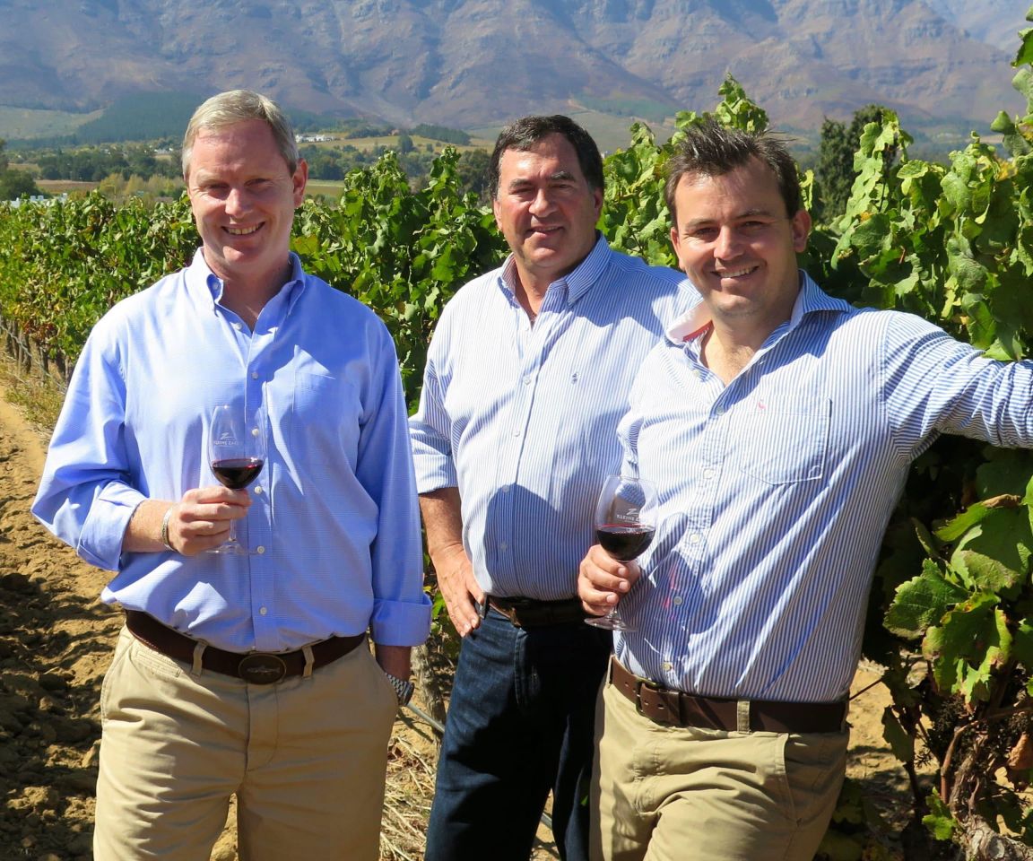 Kleine Zalze Cellarmaster Alastair Rimmer Owner Kobus Basson Winemaker RJ Botha