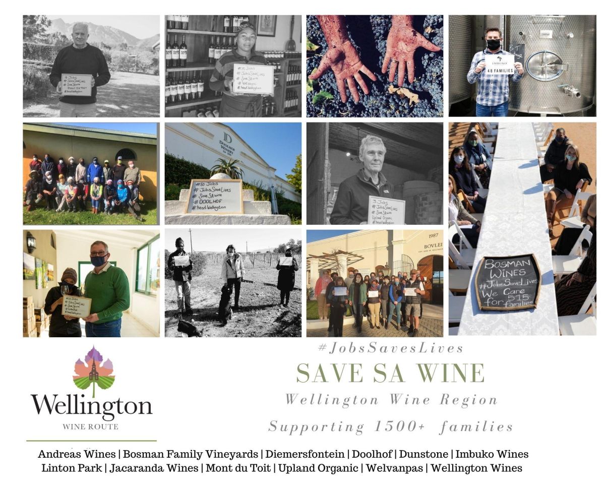 Wellingtong Wine Route 1500 families Save SA Wine