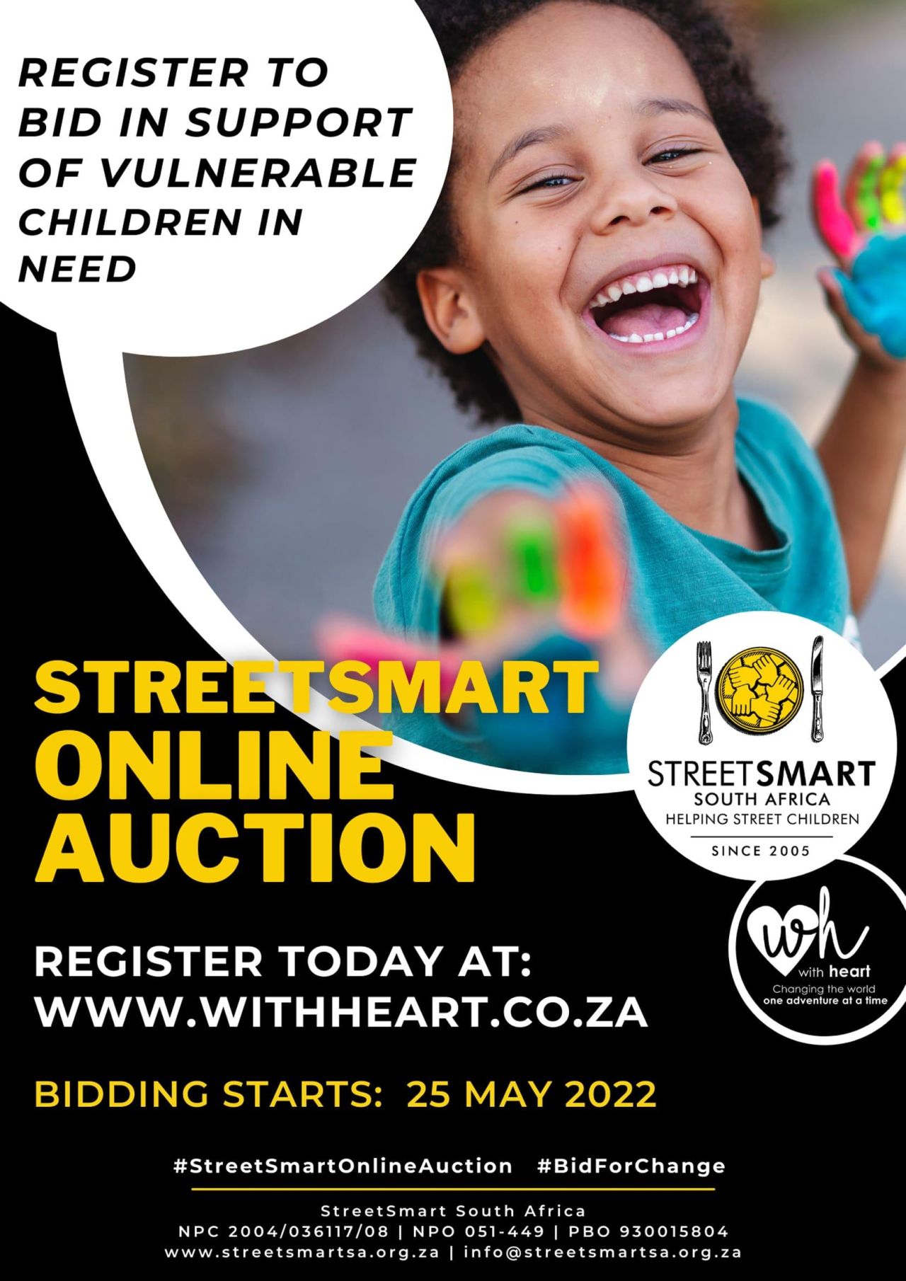 Online Auction in aid of Street Smart SA HR