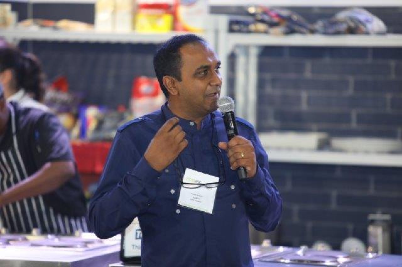 Seen at Hostex 2020 Deena Naidoo winner of Season 1 of Master Chef SA JPG9413