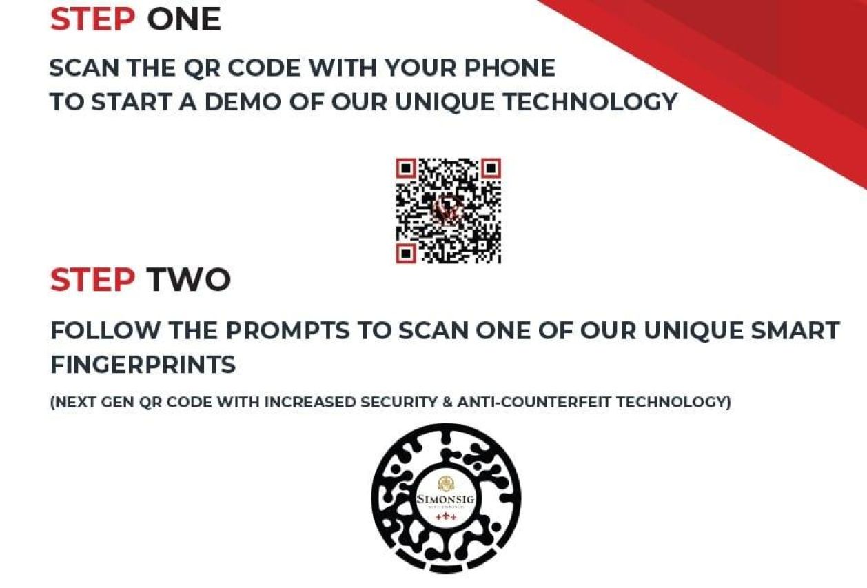 Wine Ledger fingerprint Simonsig