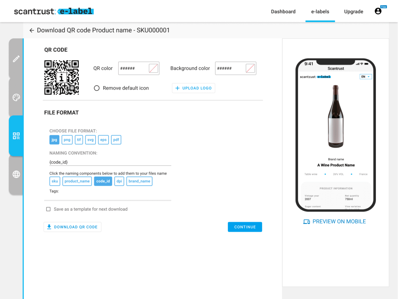 Download qr codes
