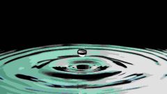 Drop falling into water