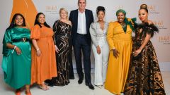 2 Veuve Clicquot Bold Woman Award event finalists Bathabile Moreki Andiswa Xozwa Claire Blanckenberg