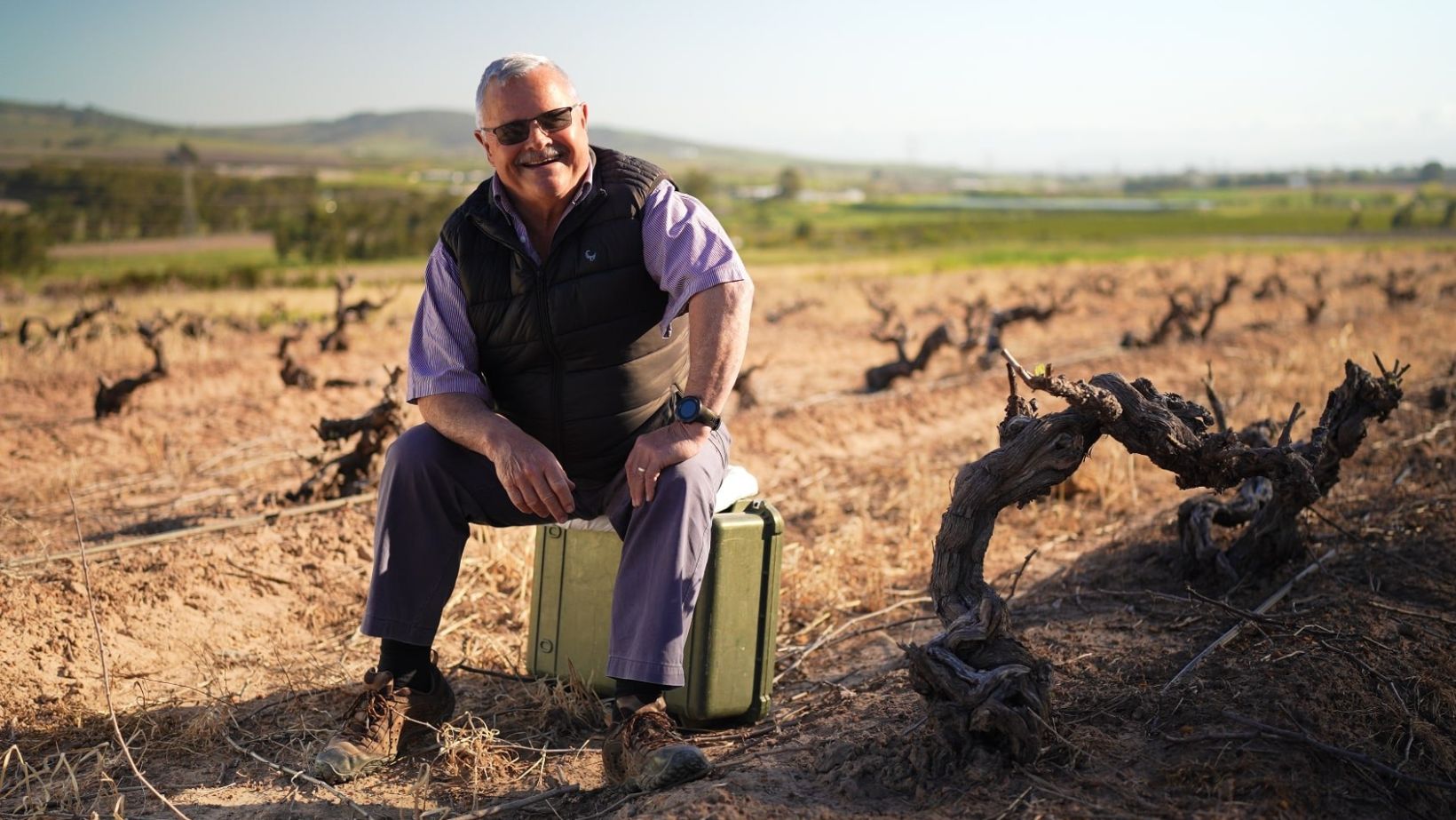 Dirkie Morkel in the 1953 Pinotage vineyards copy