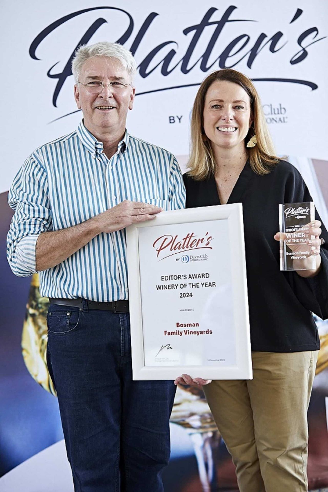Platters 2024 Editors Award Winery of the Year Bosman Family Vineyards