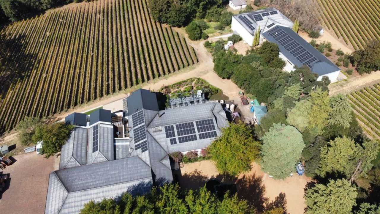 Drone Image of Buildings Thelema