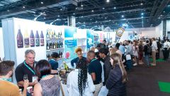 Wine exhibitors in The Wine Bar at Hostex 2024