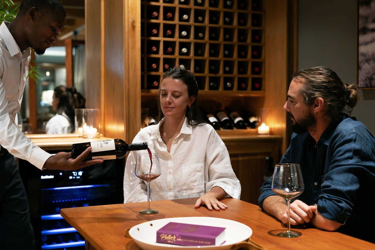 Samara Karoo Lodge vinoteque wine tasting Maike Mc Neill