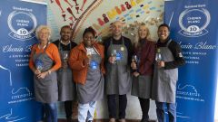 Madeleine Stenwreth MW Shane Mumba Nongcebo Langa Higgo Jacobs Ginette de Fleuriot and Shawn Mathyse L R