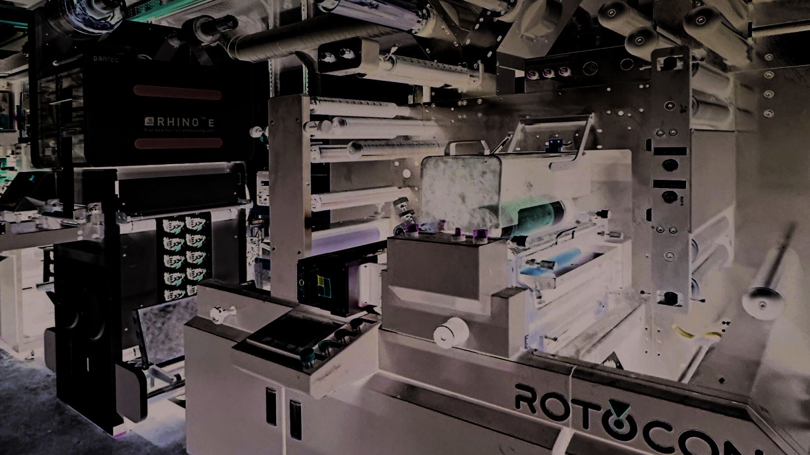 ROTOCON’s CHROME RDF 340 and Pantec's RHINO E flatbed finishing system.