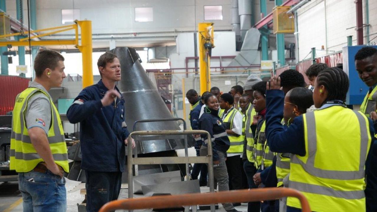 Students were taken on a guided warehouse tour offering a behind the scenes look at Buhlers facility