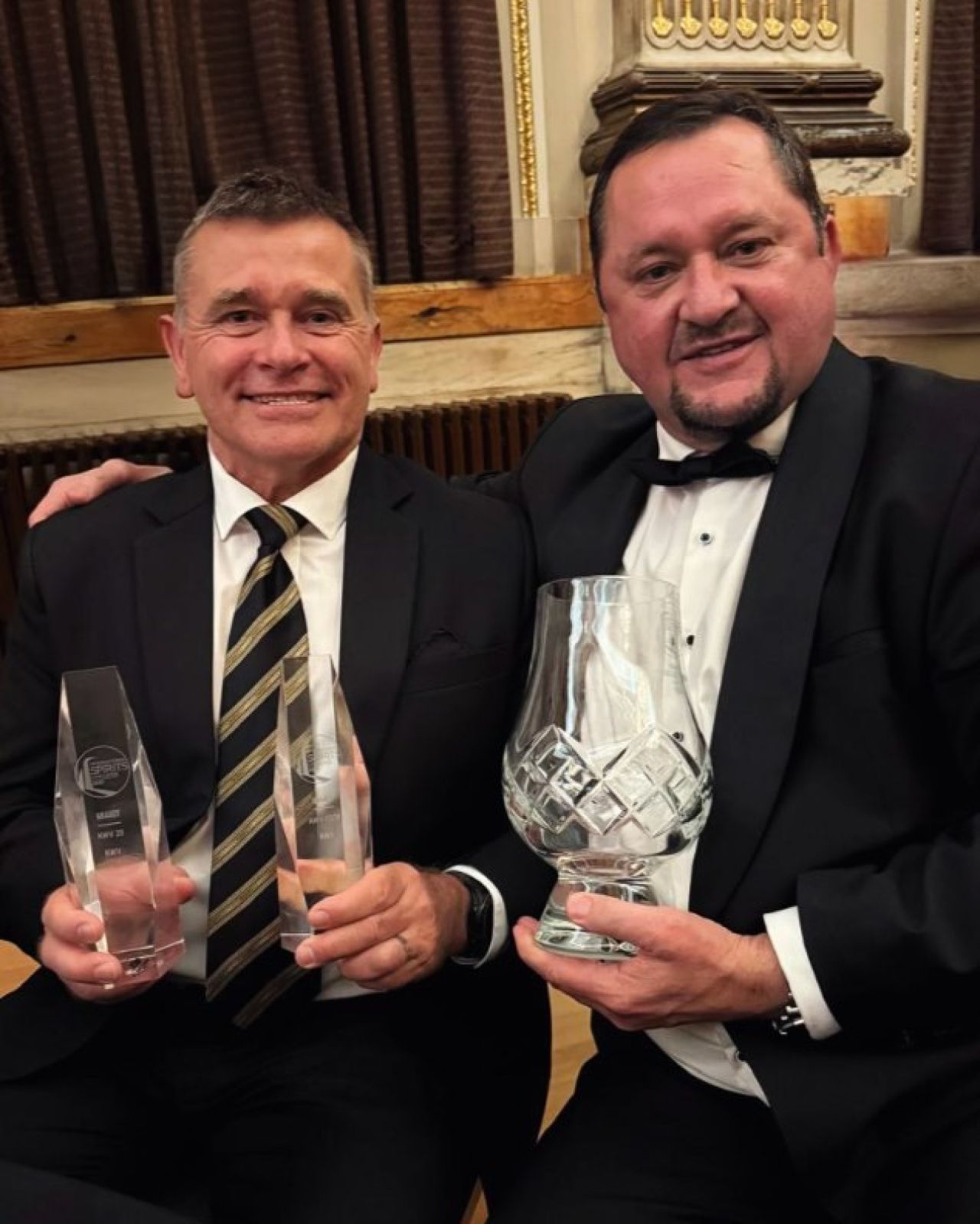 KWV CEO John Loomes with KWV Brandy Master Distiller Pieter de Bod