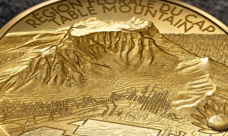 Table mountain gold face closeup feature
